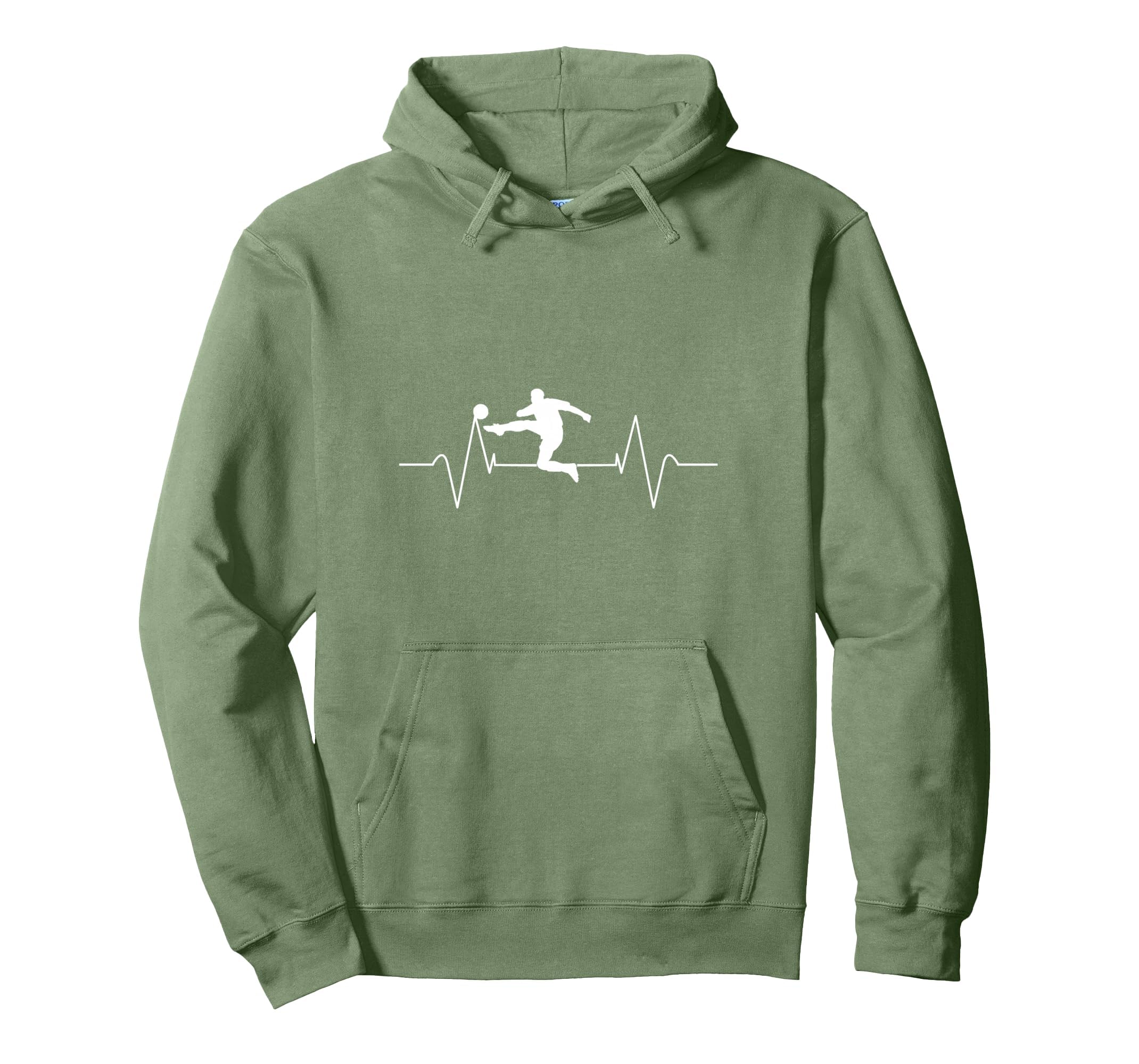 Soccer Heartbeat Soccer Player Gift Hoodie - Unique Graphic for Adults