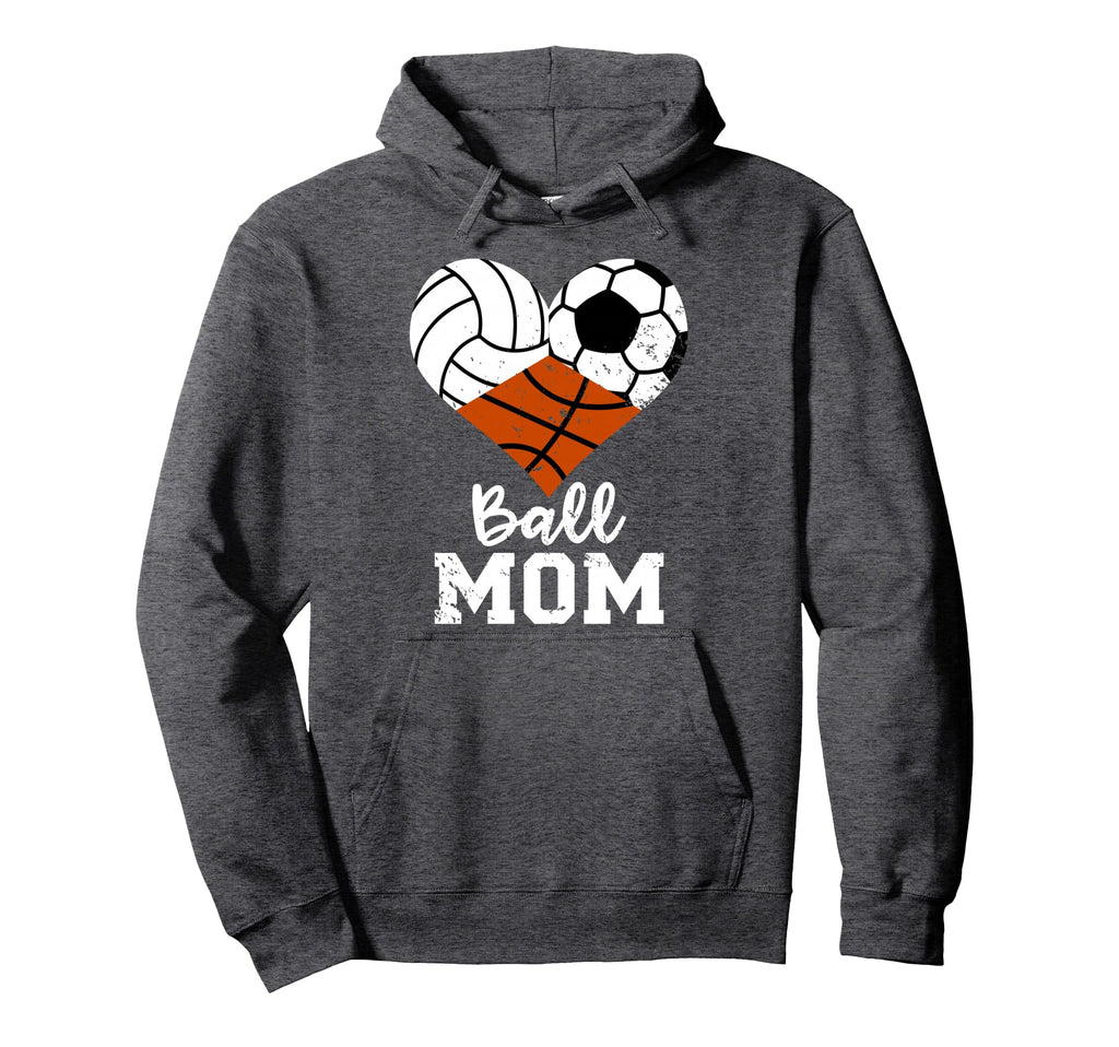 Ball Mom Funny Volleyball Soccer Hoodie - Custom Art Print Men Women