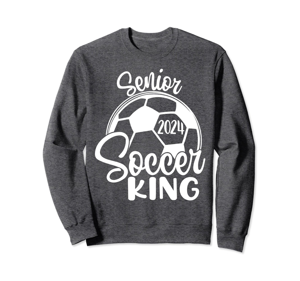 Senior Soccer King 2024 Class 2024 Sweatshirt - Custom Art Print Unisex