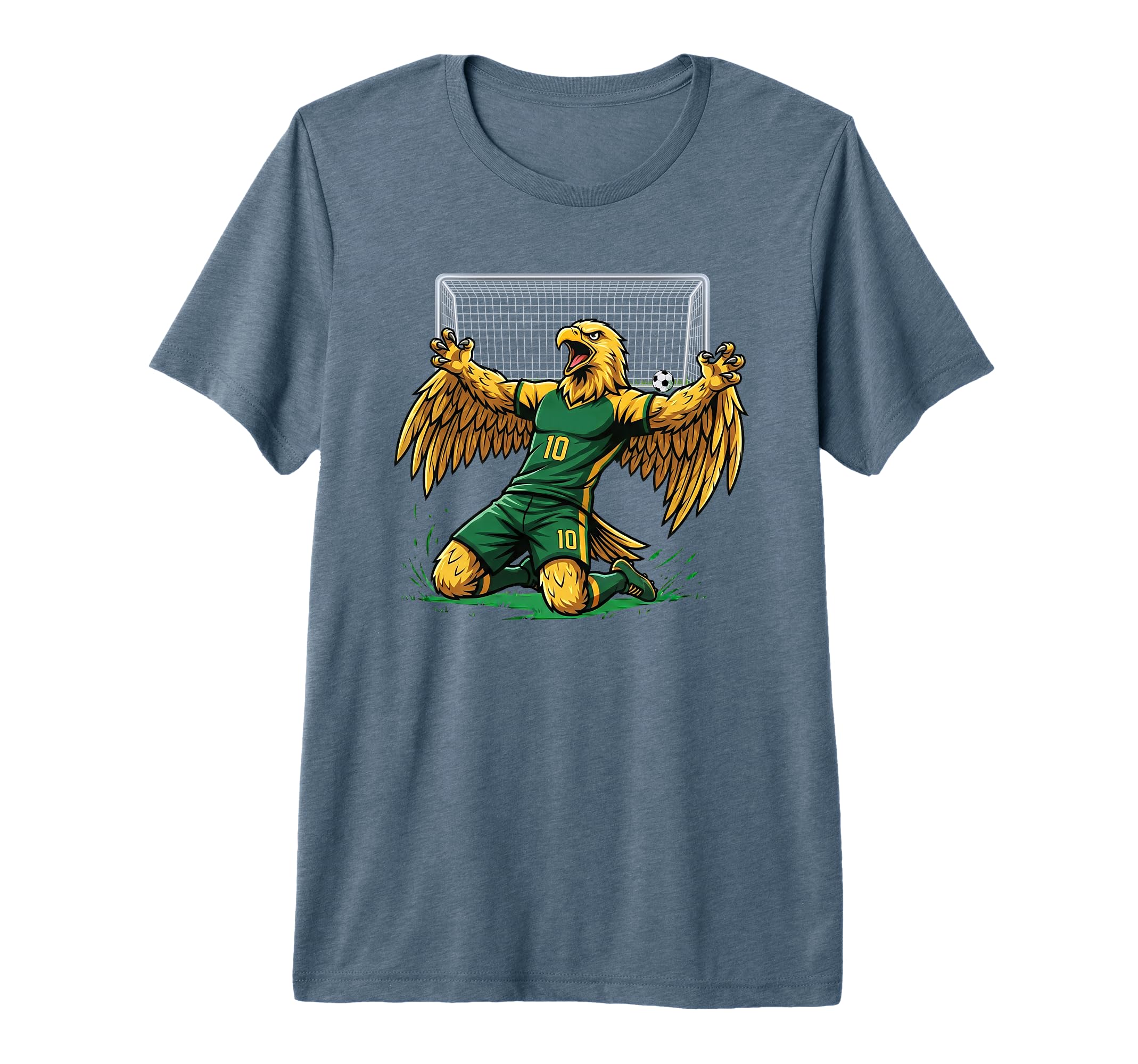 Eagle Soccer Player Score Goal T-Shirt - Streetwear Style Men Women