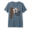 Tigers Soccer Mom Ball Football Mascot Paw T-Shirt - Unique Graphic Unisex