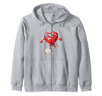 Heart Soccer Gift Sweatshirt - Graphic Print Men Women