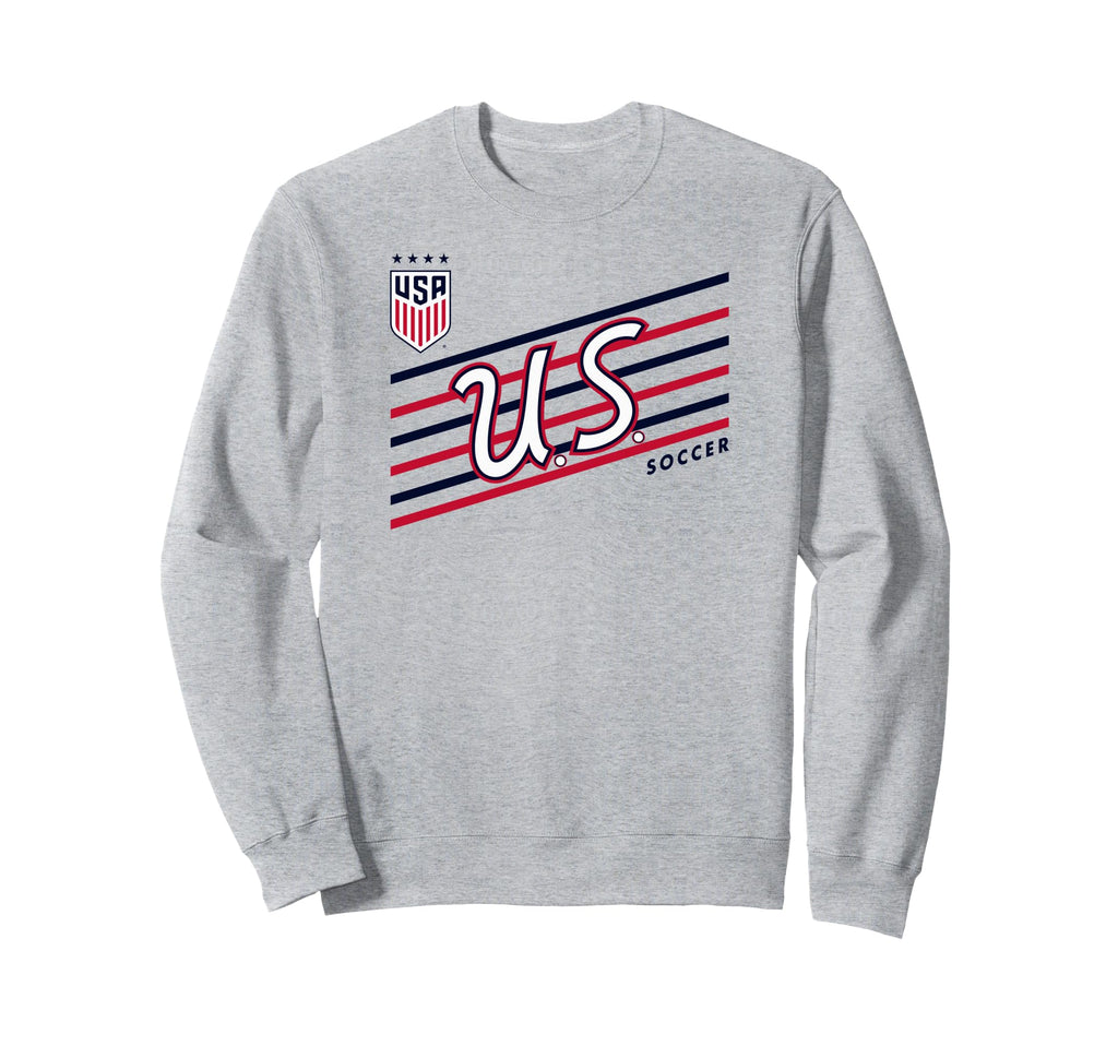 U S Soccer Perform Gray Uswnt Officially Sweatshirt - Graphic Print Unisex