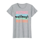 Mustangs Team Mascot School T-Shirt - Casual Everyday Wear for Adults