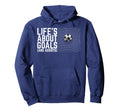 Life Is About Goals And Assists Hoodie - Minimalist Print for Adults