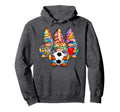 Peace Love Soccer Tie Dye Football Hoodie - Aesthetic Graphic Unisex