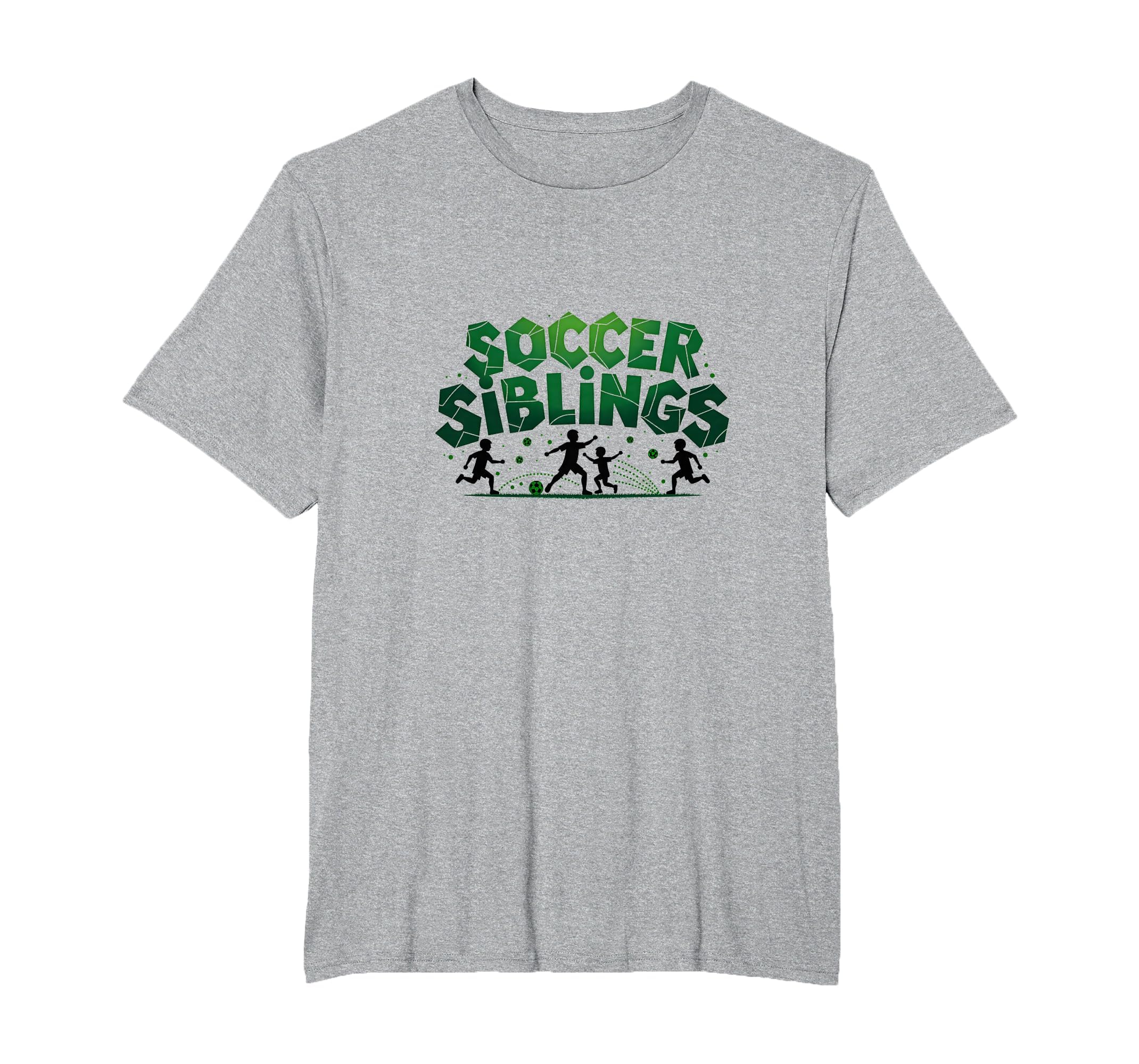 Soccer Siblings Family Teamwork Soccer T-Shirt - Trendy Graphic for Adults