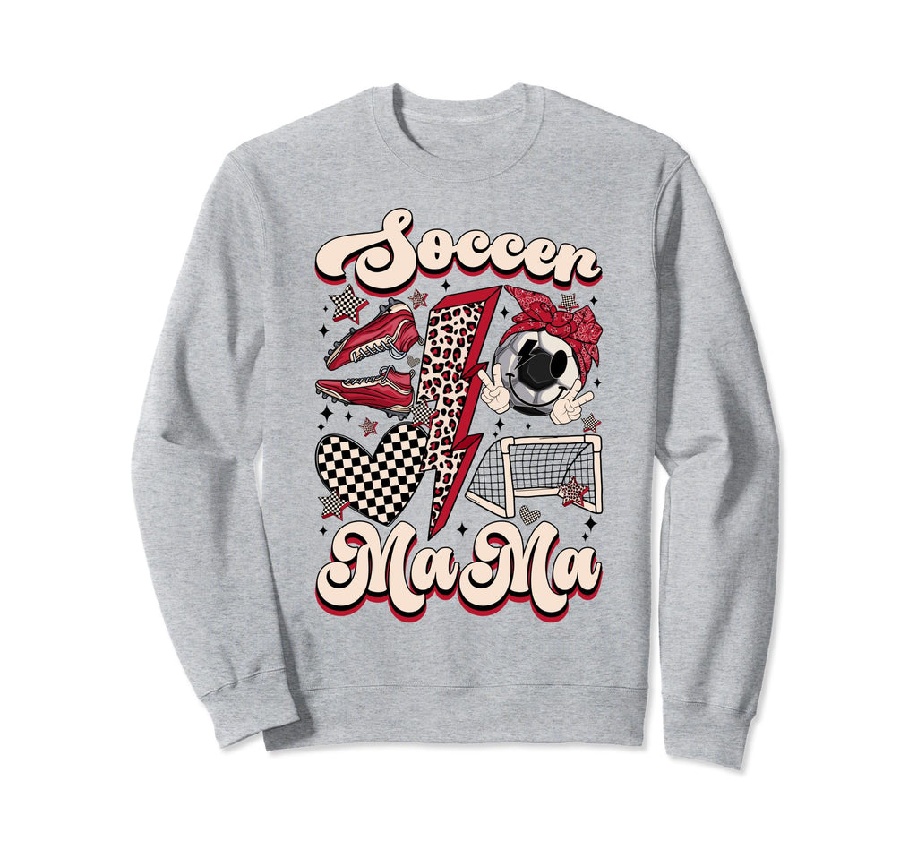 Groovy Soccer Mama Soccer Mom Sweatshirt - Streetwear Style for Adults