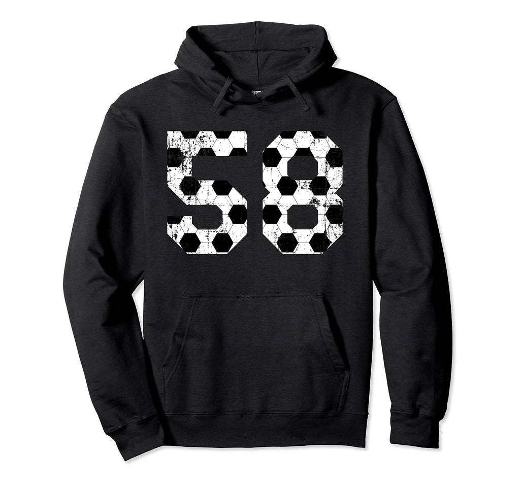 Soccer 58 Jersey Number Hoodie - Graphic Print Men Women