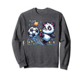 Panda Soccer Player Kicking Soccer Sweatshirt - Unique Graphic for Adults