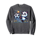 Panda Soccer Player Kicking Soccer Sweatshirt - Unique Graphic for Adults