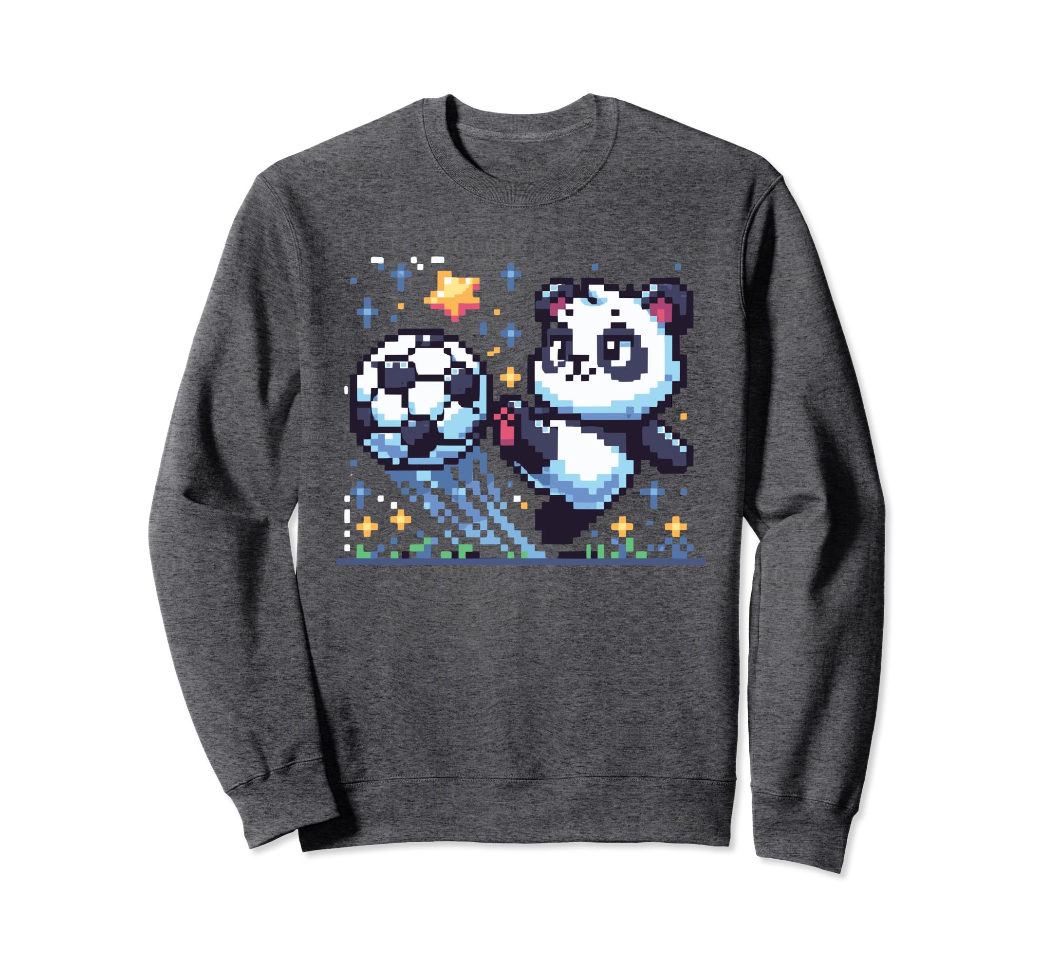 Soccer Player Panda Kicking Sweatshirt - Casual Everyday Wear Men Women