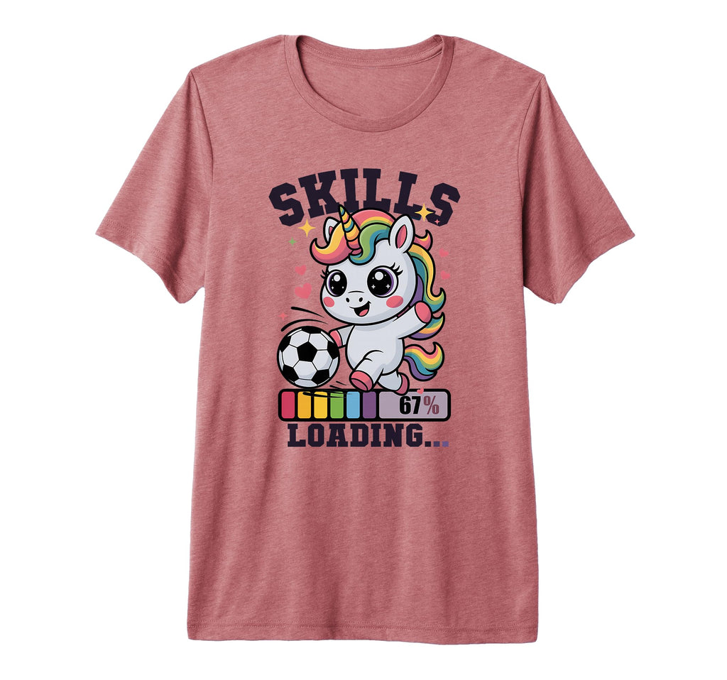 Soccer Unicorn 67 Skills Loading Winning T-Shirt - Graphic Print Unisex