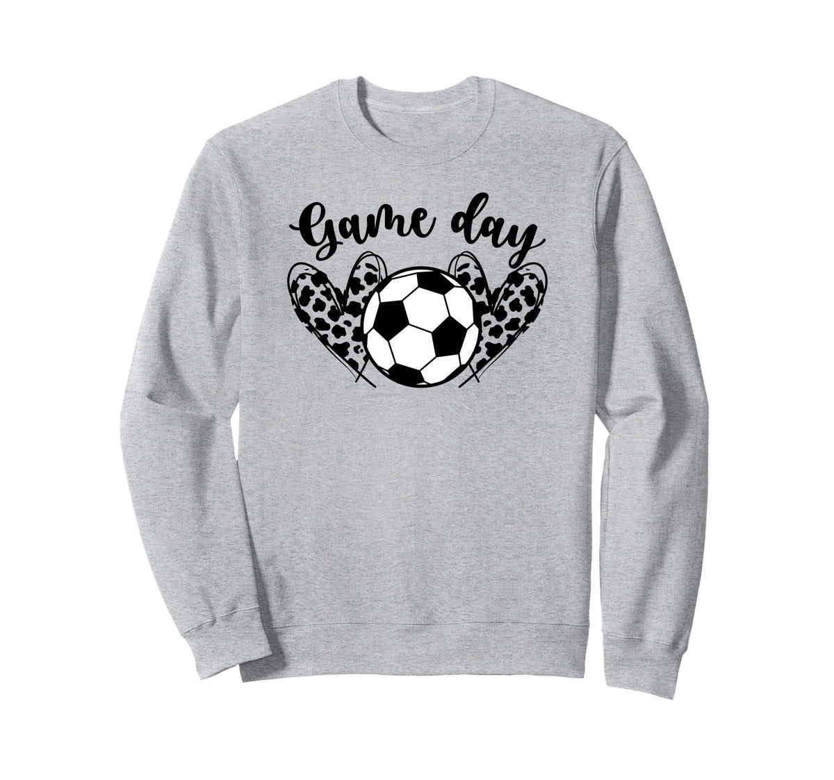 Soccer Game Day Hearts Game Day Sweatshirt - Unique Graphic Men Women