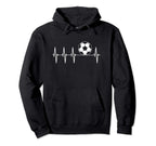Soccer Heartbeat Hoodie - Casual Everyday Wear Men Women