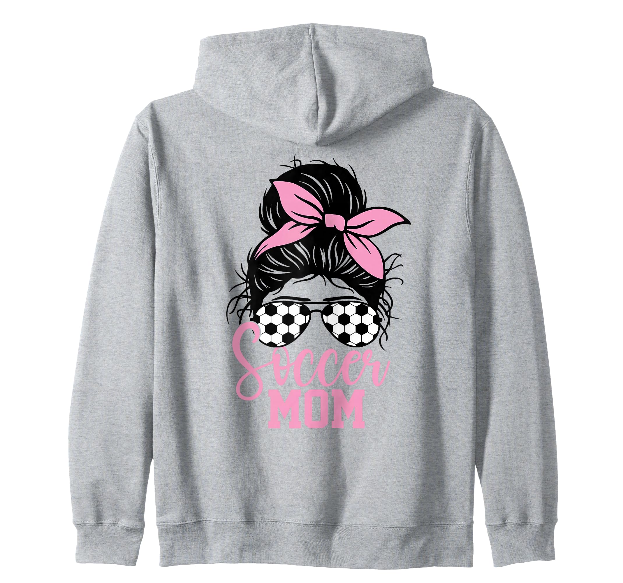 Soccer Mom Messy Bun Mom Life Mothers Sweatshirt - Unique Graphic Unisex