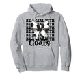 Be Goals Soccer Coquette Bow Hoodie - Minimalist Print Unisex