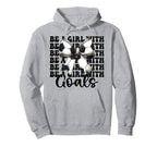 Be Goals Soccer Coquette Bow Hoodie - Minimalist Print Unisex