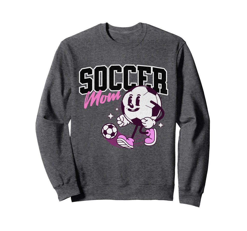 Soccer Mom Cartoon Sweatshirt - Graphic Print Unisex