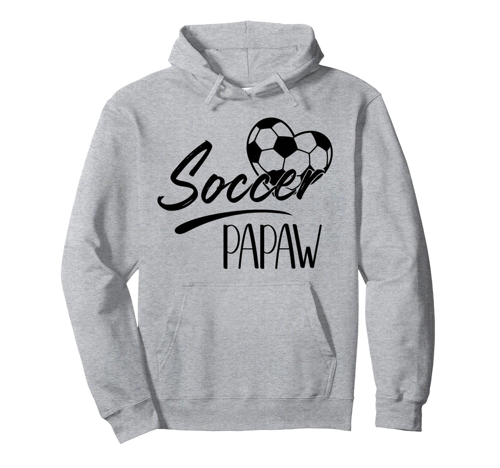 Soccer Papaw Heart Family Matching Team Hoodie - Graphic Print for Adults