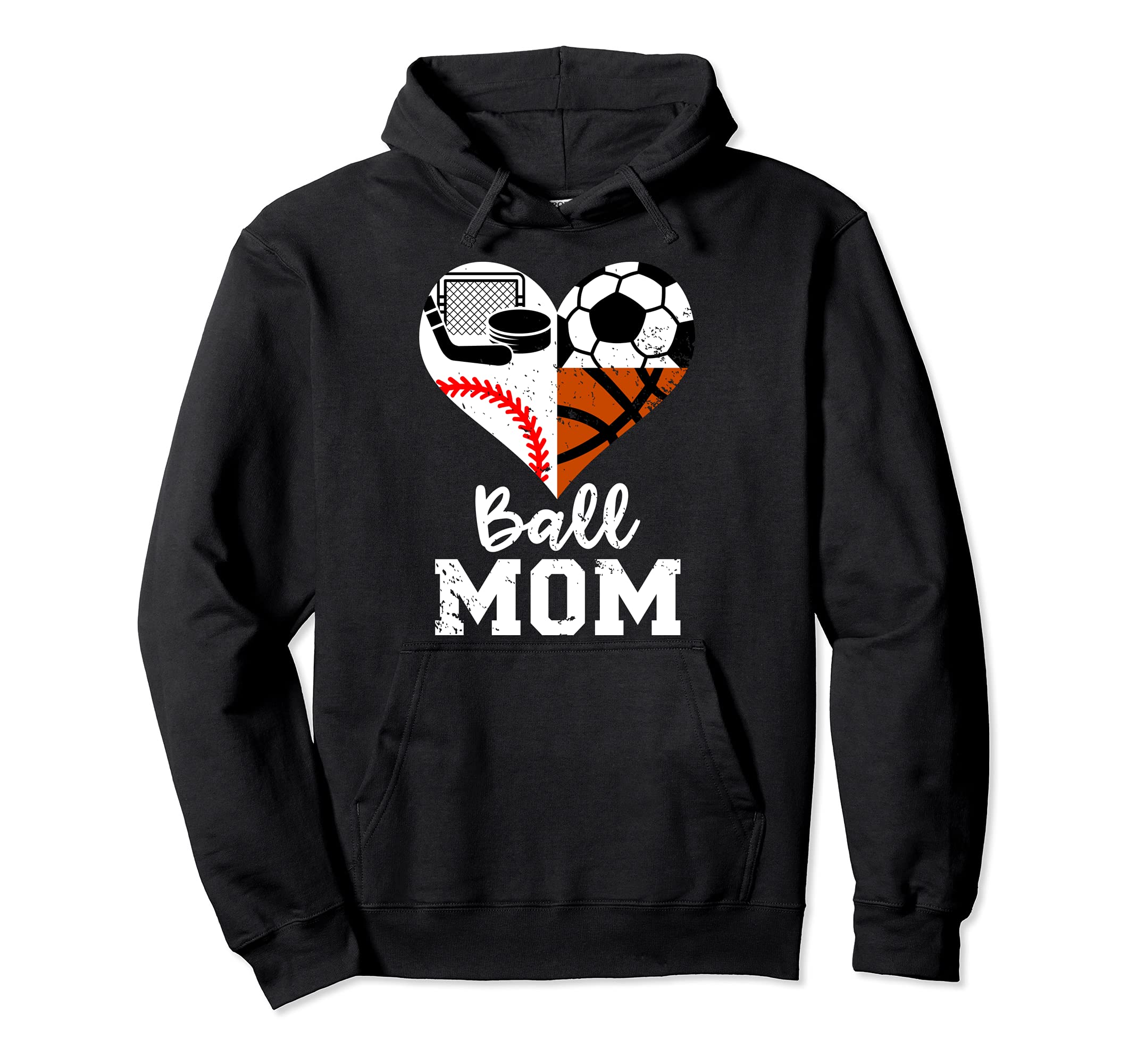 Ball Mom Funny Soccer Baseball Hoodie - Aesthetic Graphic Unisex