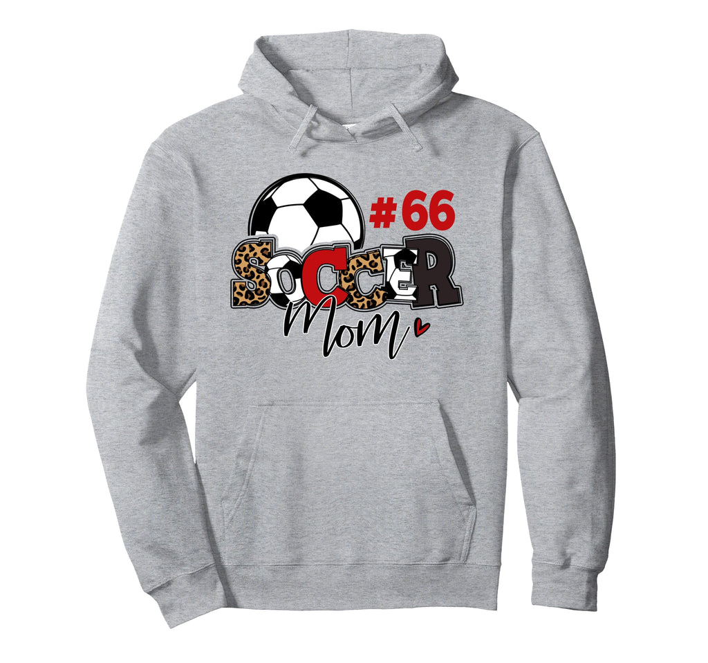 Soccer Mom 66 Custom Number Mothers Day Hoodie - Trendy Graphic Unisex