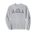 Soccer Heartbeat Funny Soccer Sports Sweatshirt - Graphic Print for Adults