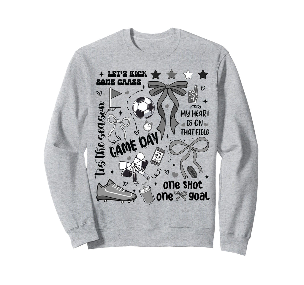 Soccer Mom Daughter Son Heart Field Sweatshirt - Streetwear Style Unisex