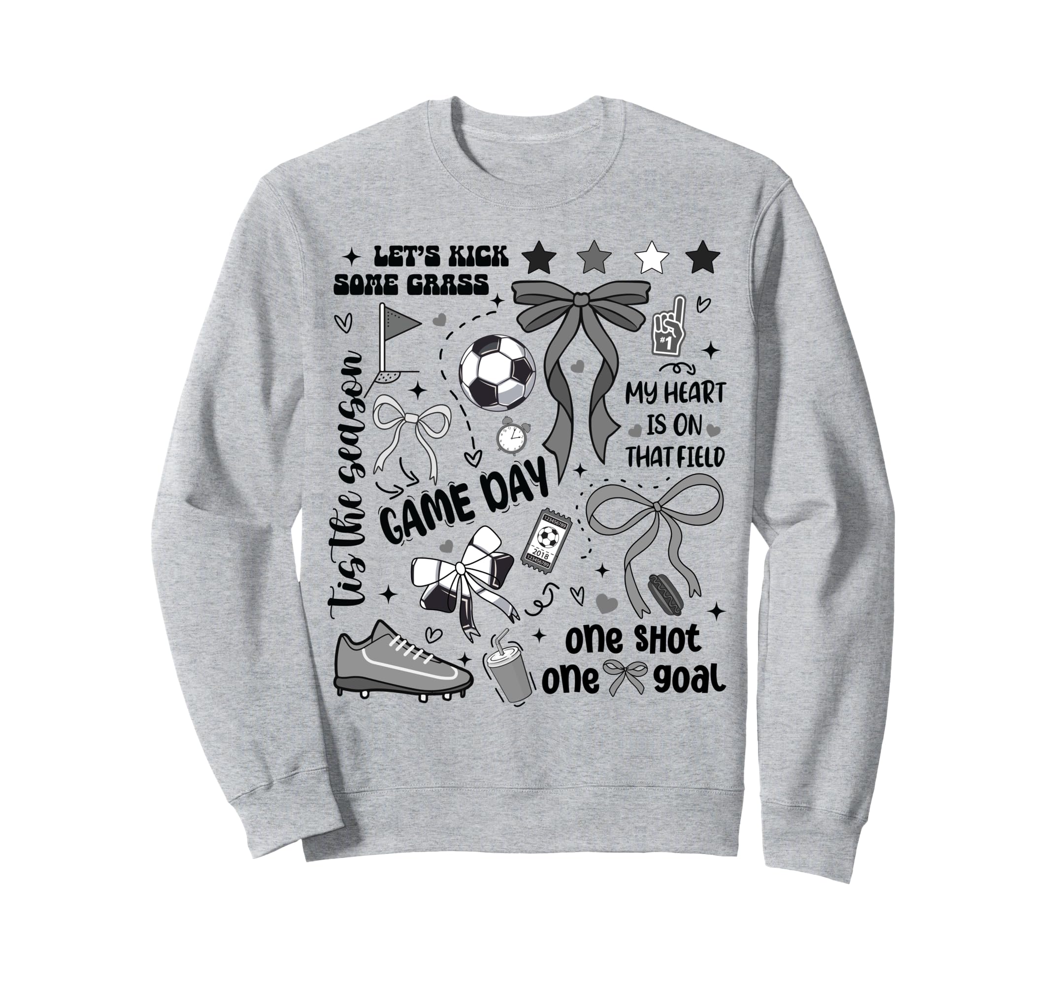 Soccer Mom Daughter Son Heart Field Sweatshirt - Streetwear Style Unisex