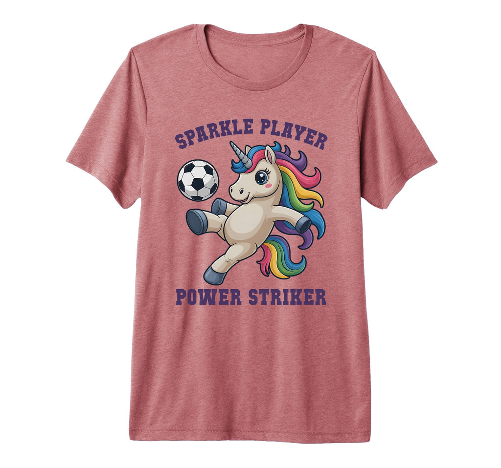 Kawaii Soccer Sparkle Player Unicorn T-Shirt - Aesthetic Graphic Men Women
