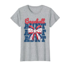 Baseball Aunt Coquette Bow Sport T-Shirt - Novelty Apparel Men Women