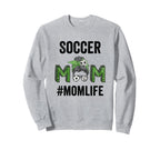 Soccer Mom Life Messy Bun Mothers Day Sweatshirt - Custom Art Print Unisex