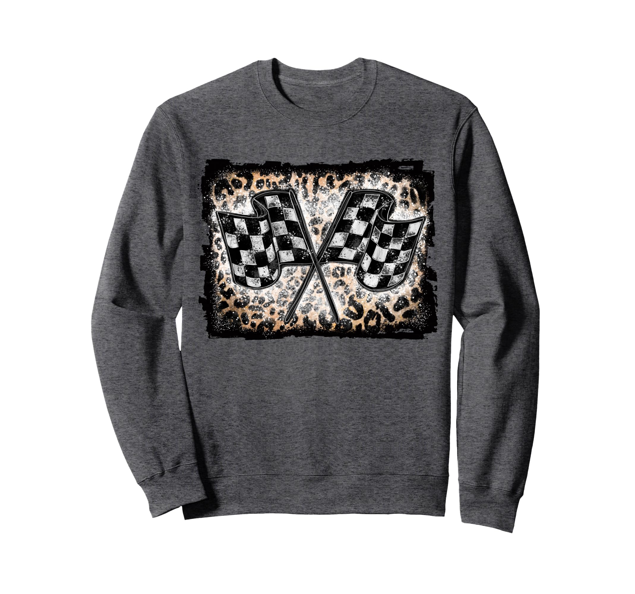 Racing Flags Racer Checkered Sweatshirt - Aesthetic Graphic for Adults