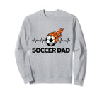 Heartbeat Soccer Dad Exercise Sweatshirt - Streetwear Style for Adults