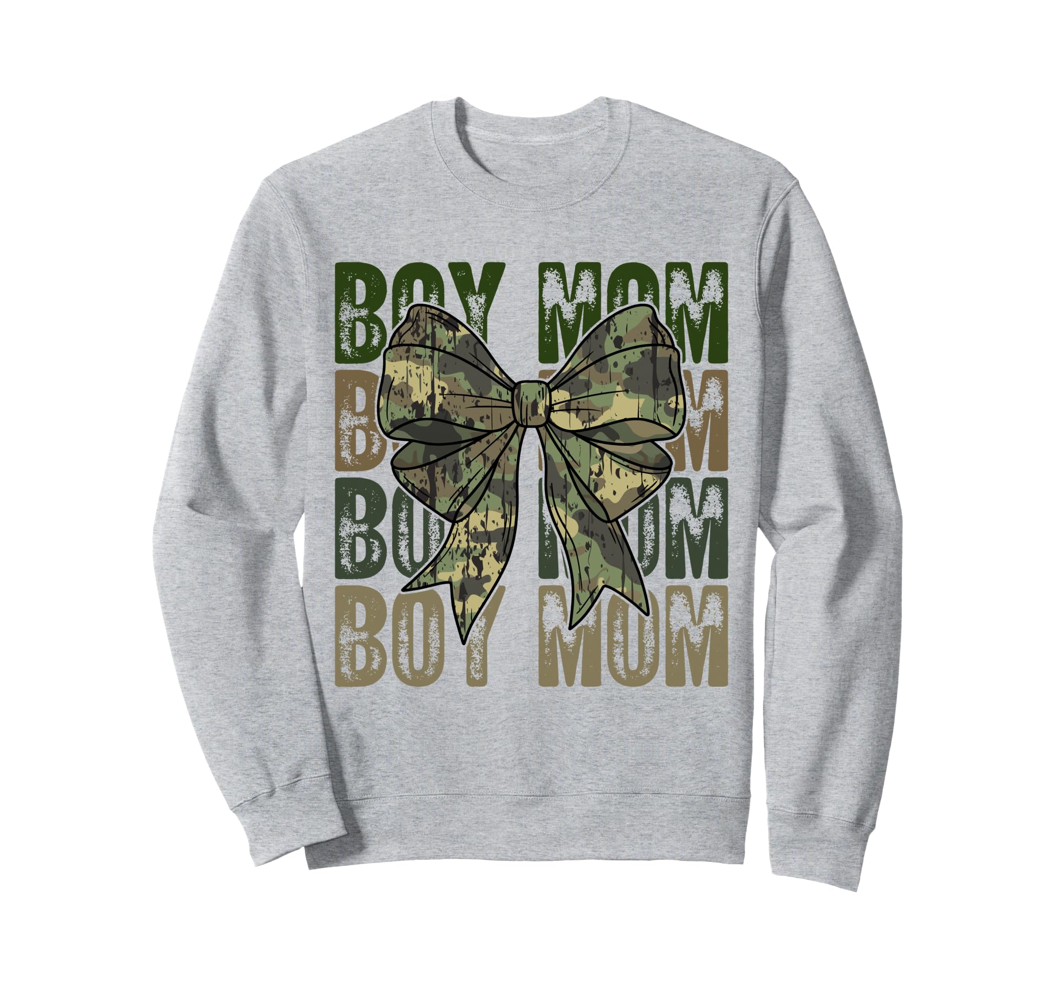 Mom Camo Coquette Bow Camouflage Mama Sweatshirt - Streetwear Style Unisex