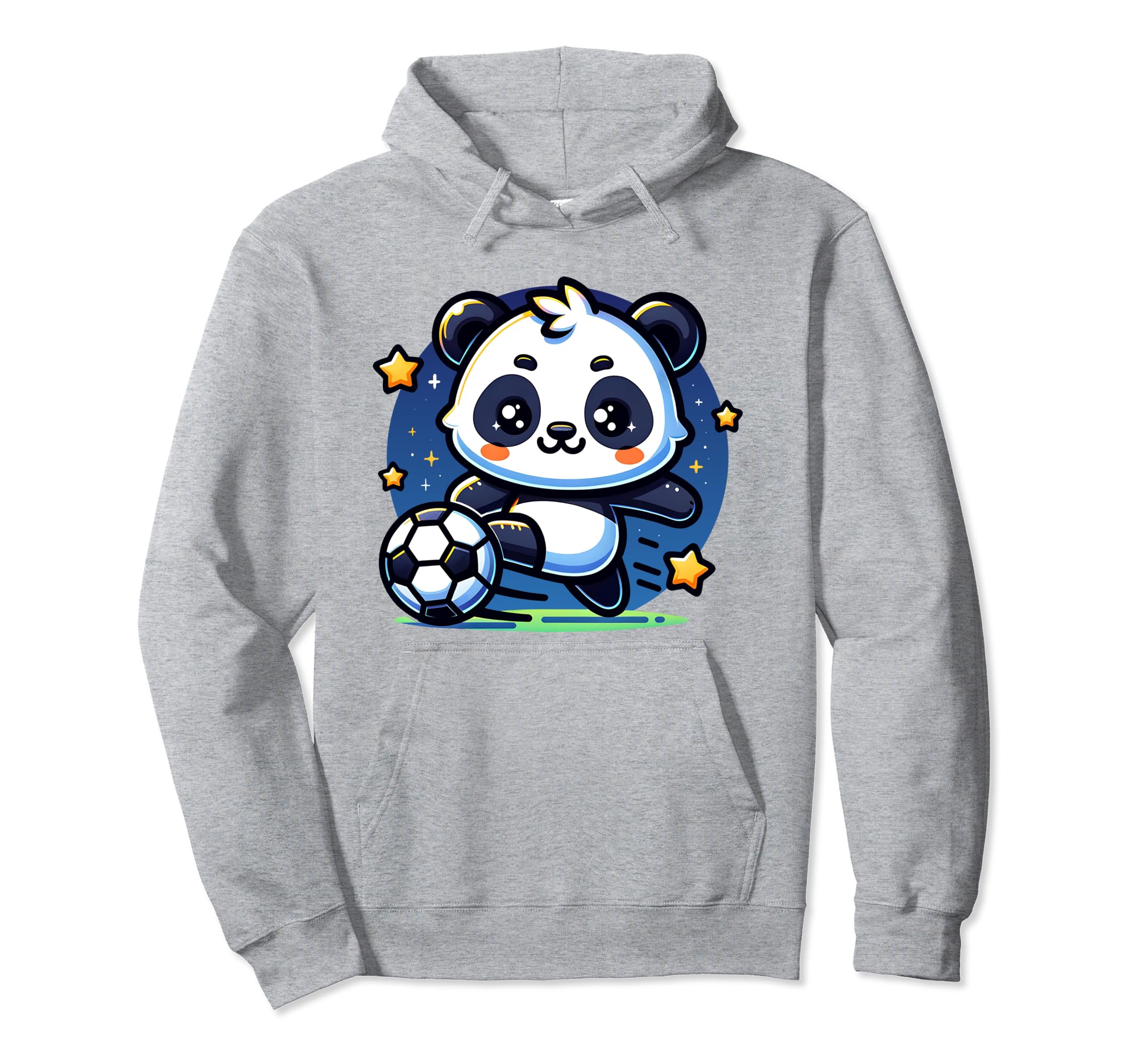 Soccer Player Panda Kicking Soccer Ball Hoodie - Minimalist Print Unisex