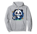 Panda Soccer Player Kicking Soccer Hoodie - Fun Novelty Design Men Women