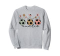 Soccer Auntie Aunt Wildflower Sweatshirt - Casual Everyday Wear Men Women