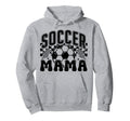 Soccer Mama Checkered Soccer Mom Hoodie - Custom Art Print for Adults