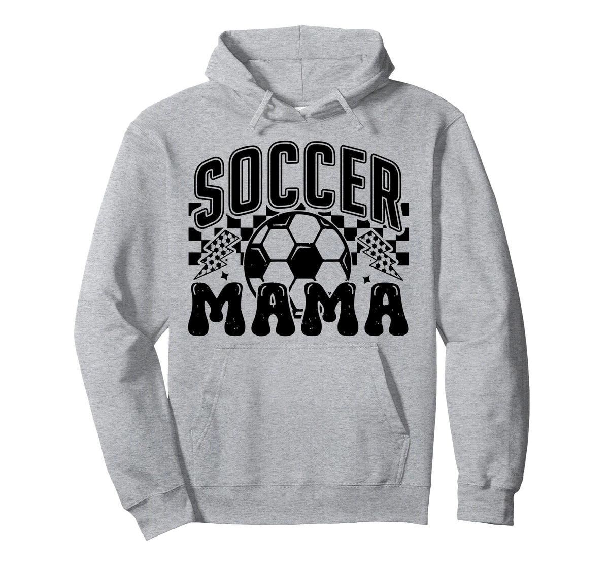 Soccer Mama Checkered Soccer Mom Hoodie - Custom Art Print for Adults