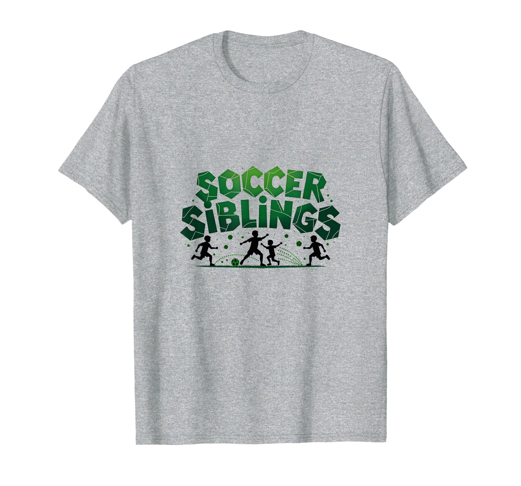 Soccer Siblings Family Teamwork T-Shirt - Casual Everyday Wear for Adults