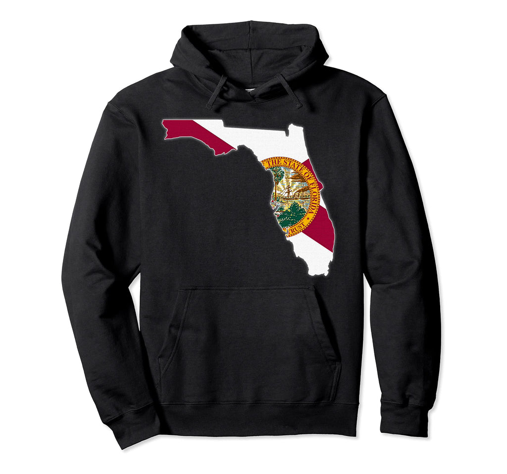 Florida State Map Florida Fl Flag Roots Gift Hoodie - Unique Graphic Unisex
