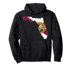 Florida State Map Florida Fl Flag Roots Gift Hoodie - Unique Graphic Unisex