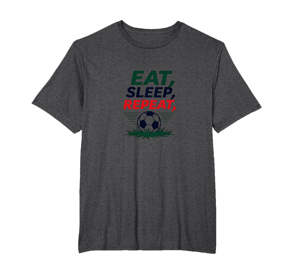 Eat Sleep Soccer Repeat Funny Sports T-Shirt - Fun Novelty Design Unisex