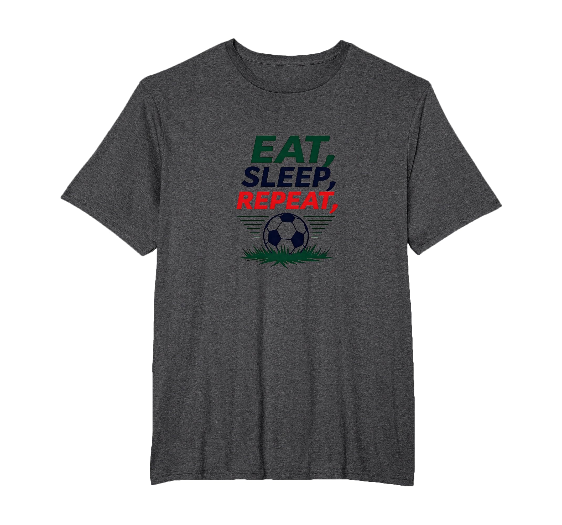 Eat Sleep Soccer Repeat Funny Sports T-Shirt - Unique Graphic for Adults
