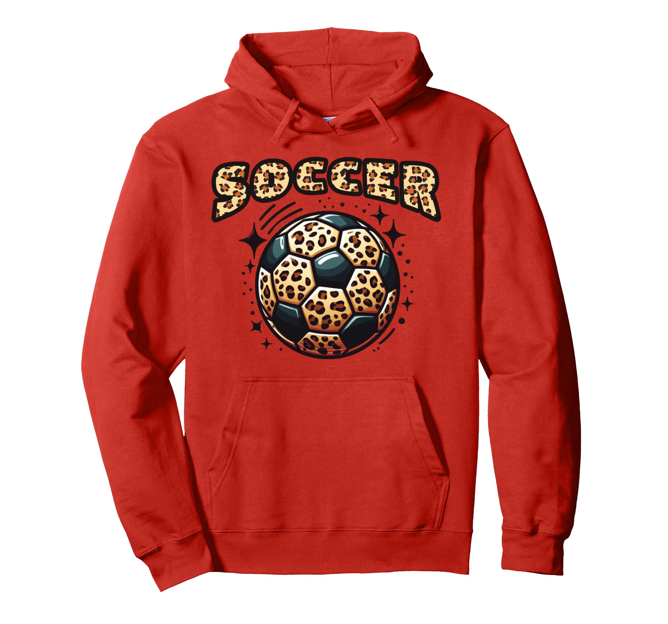 Soccer Ball Leopard Hoodie - Casual Everyday Wear for Adults