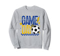 Game Day Soccer Season Blue Gold Sweatshirt - Graphic Print Unisex