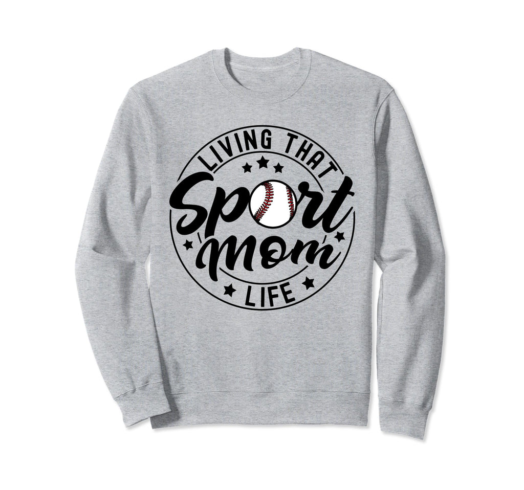 Living That Sport Mom Life Soccer Lover Sweatshirt - Unique Graphic Unisex