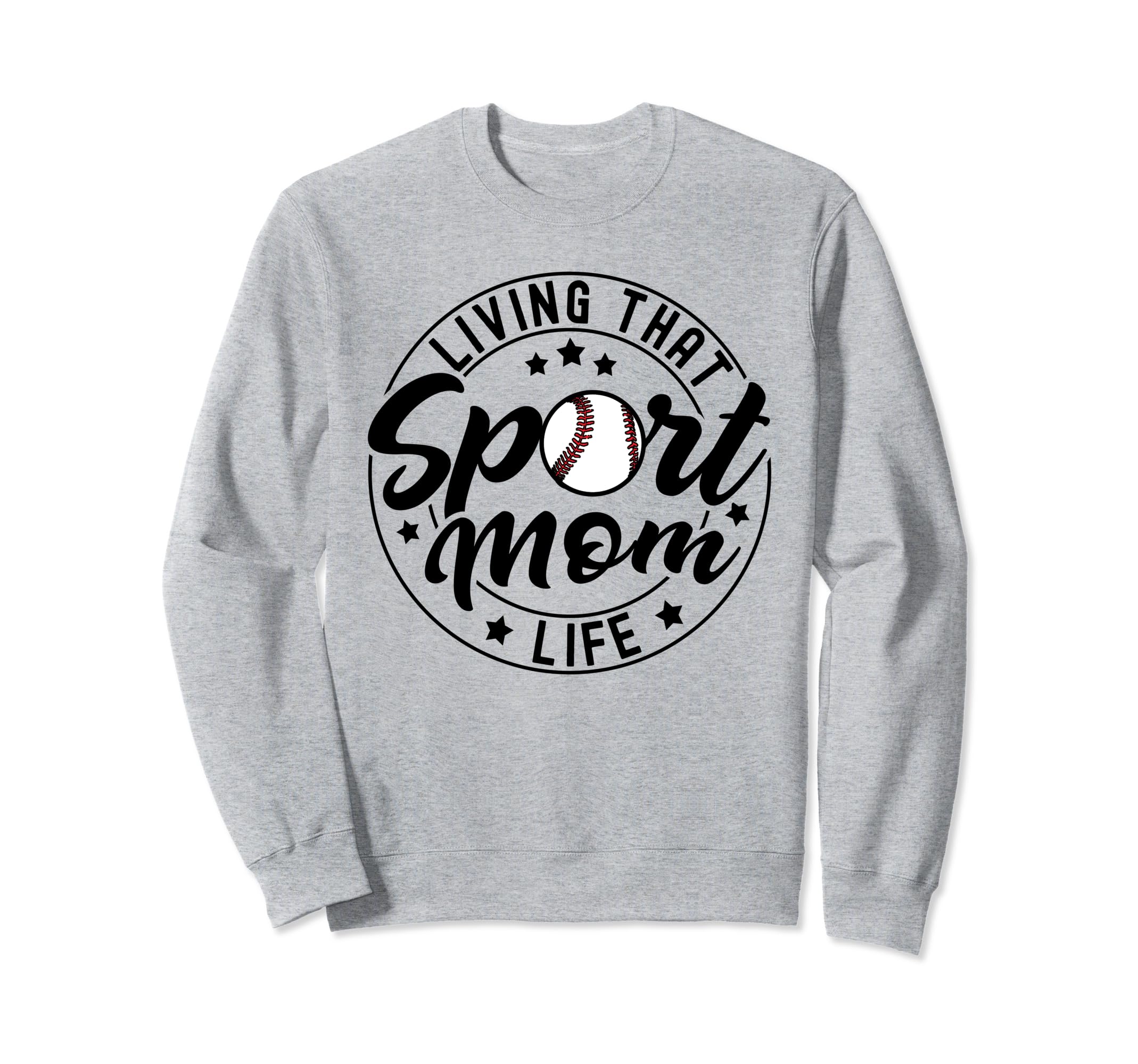 Living That Sport Mom Life Soccer Lover Sweatshirt - Unique Graphic Unisex