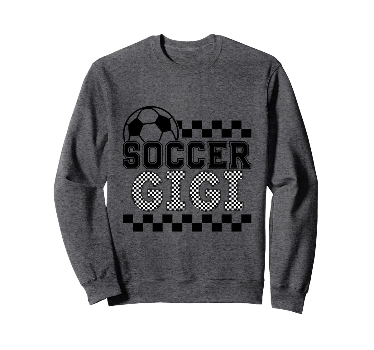 Soccer Gigi Checker Checkered Sweatshirt - Custom Art Print Men Women